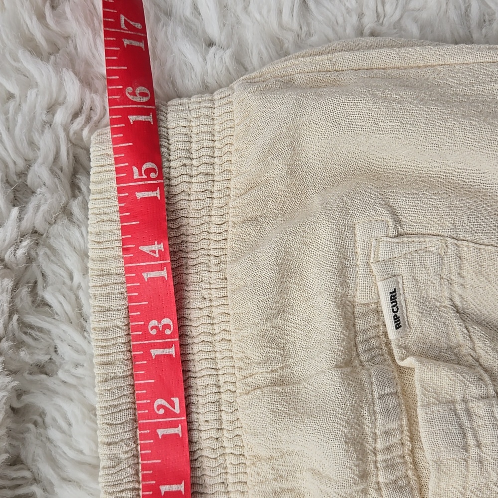 Rip Curl Classic Surf Pants Beachy Ivory Cotton Jogger Large - Picture 8 of 11
